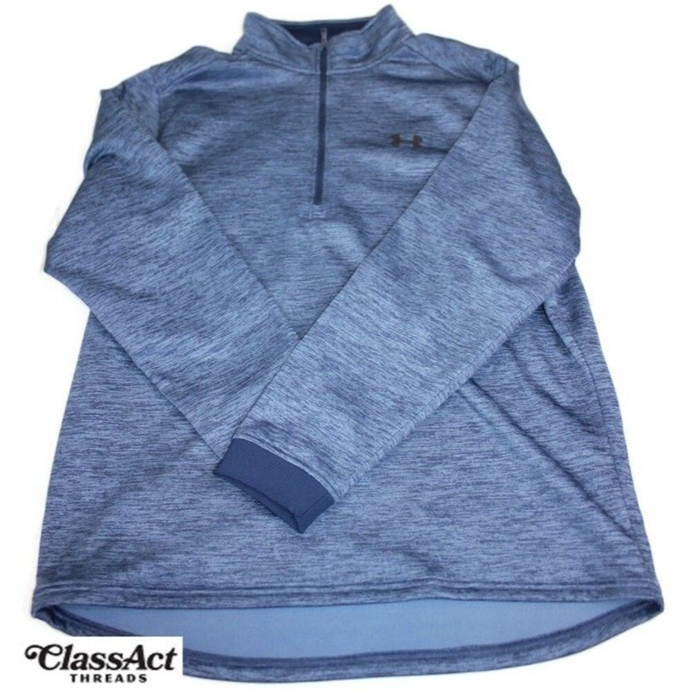 Under Armour 1/4 Zip Sweater Mens Loose Golf Coldgear Gray Fleece XXL